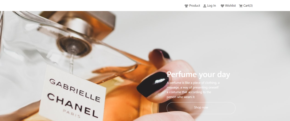 A perfume shopping platform